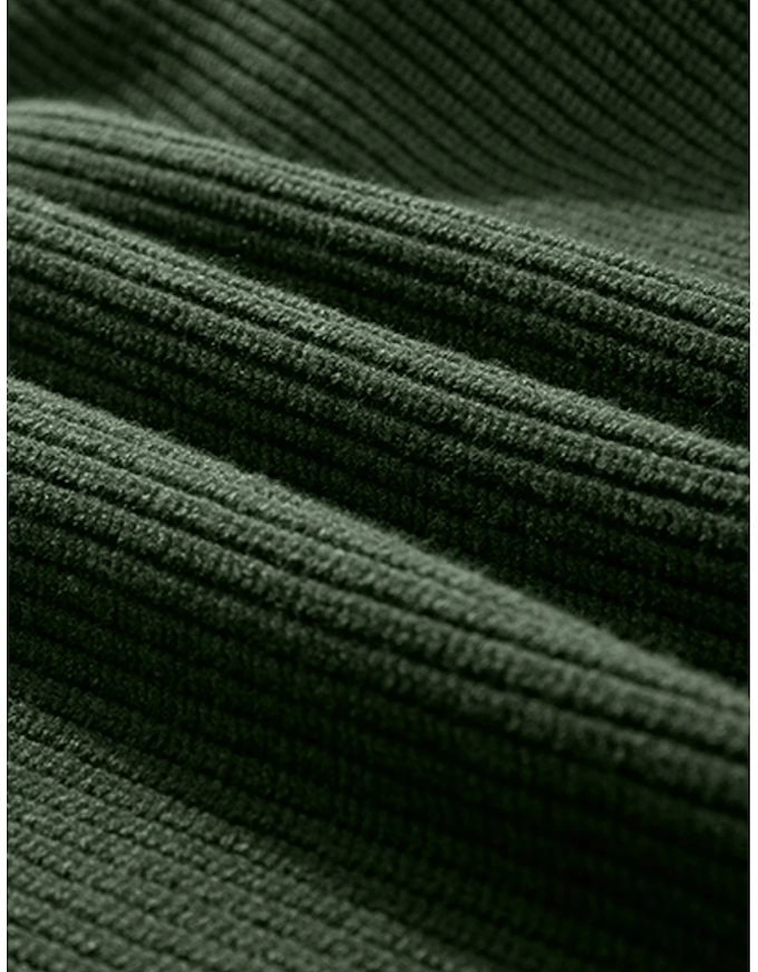 Jungle Green Lantern Sleeve V Neck Knot Back Sweater