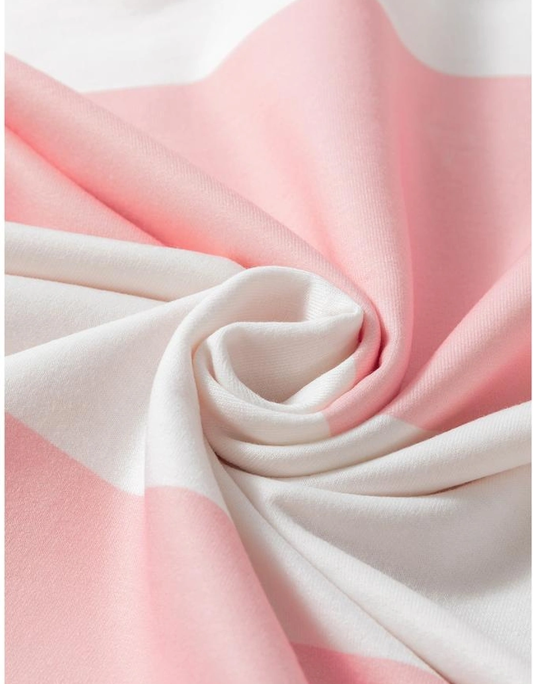 Light Pink Colorblock Striped Drop Shoulder Long Sleeve Top