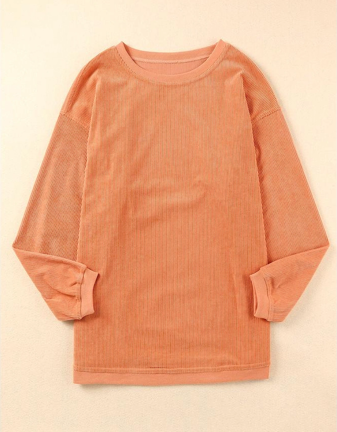 Azura Exchange Oversized Ribbed Corded Sweatshirt