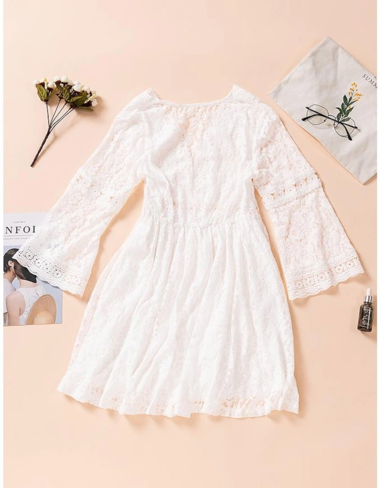 Azura Exchange Black Lace V Neck Mini Dress