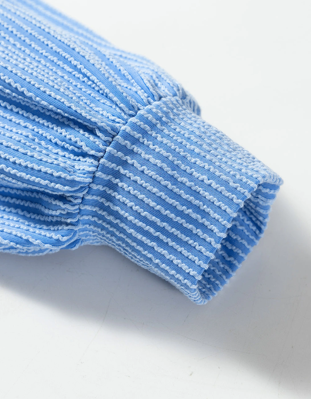 Rose Red Corded Colorblock Patchwork Drop Shoulder Long Sleeve Top