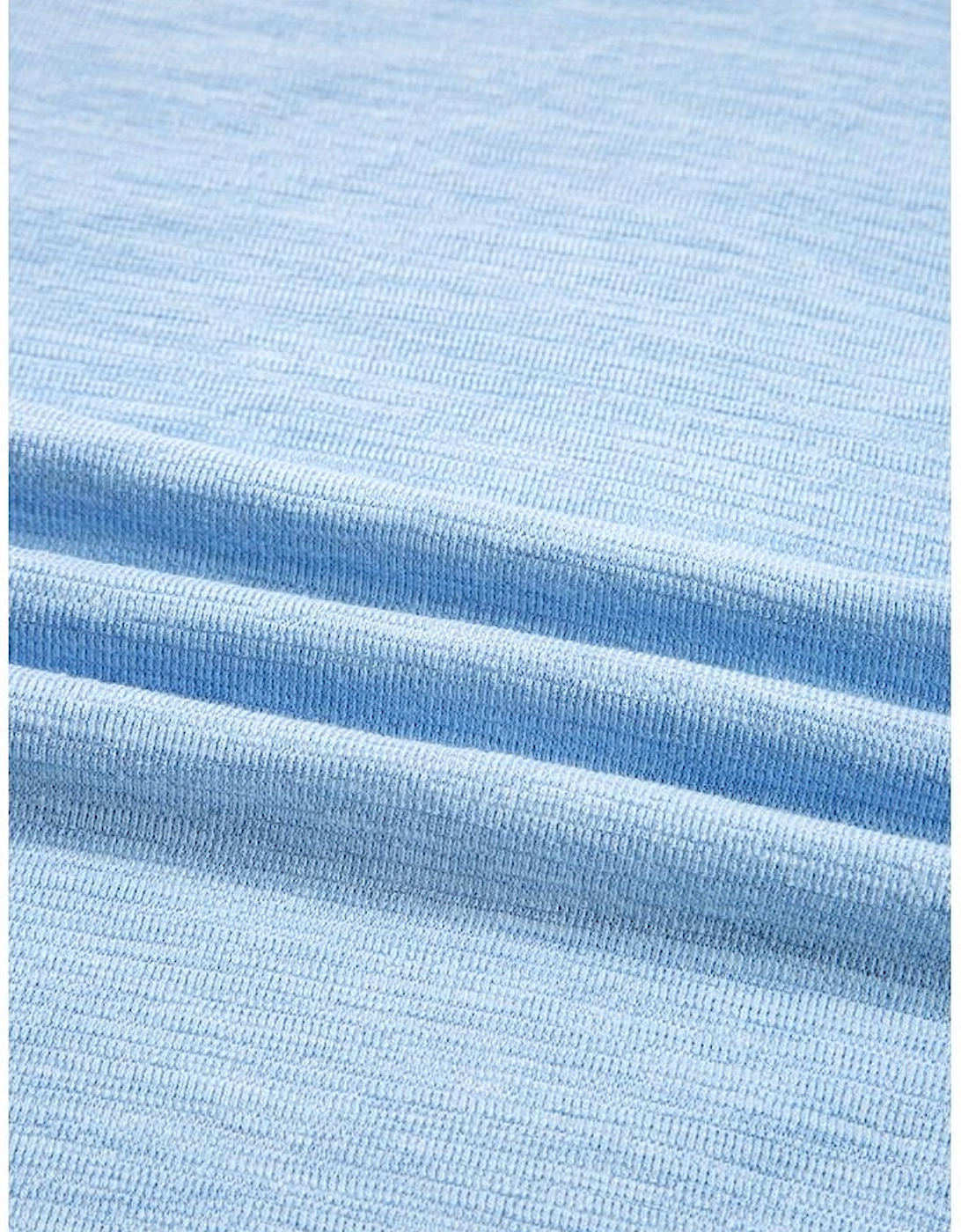 Beau Blue Solid Color Batwing Long Sleeve Top