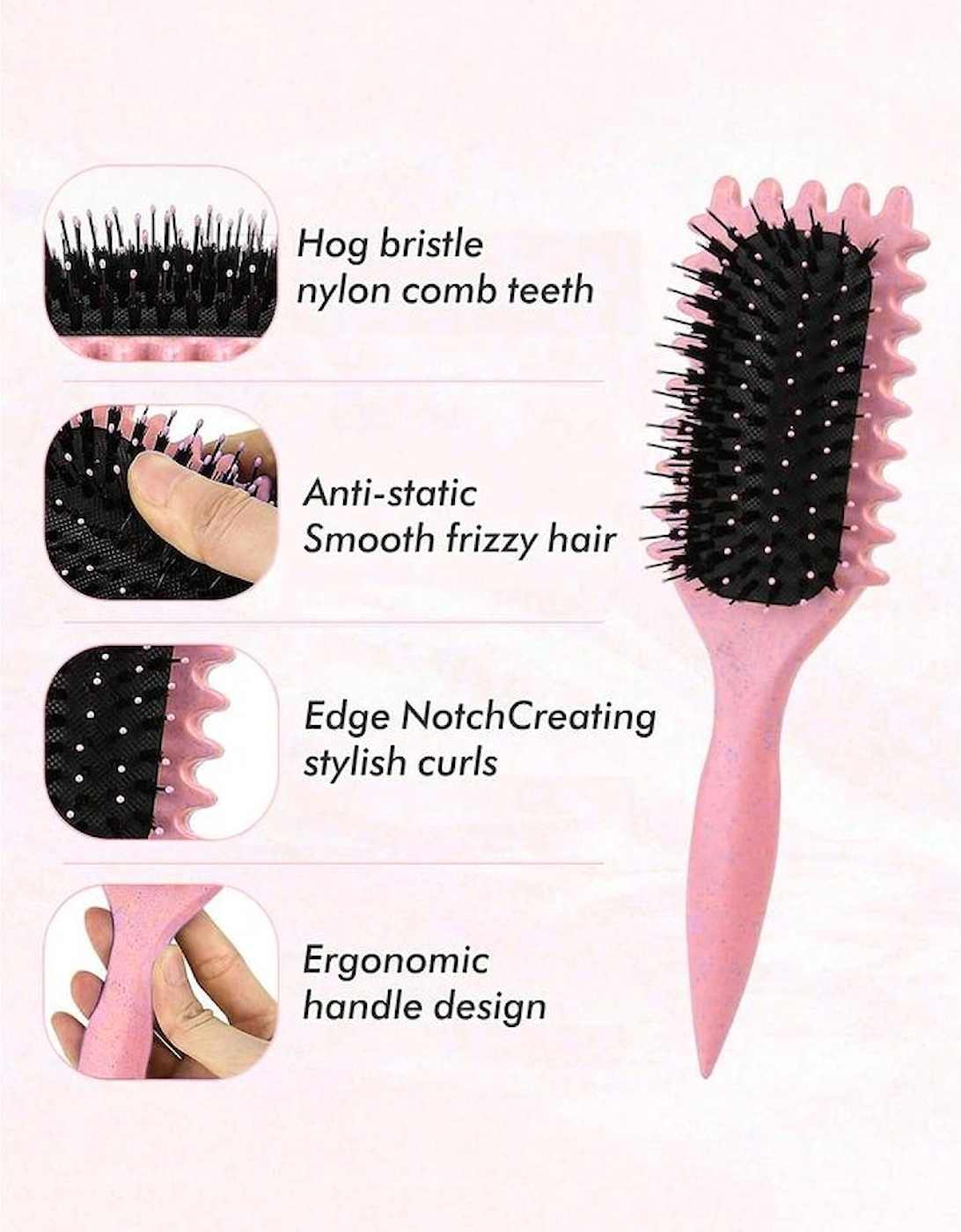 Azura Exchange Pink Curl-Enhancing Air Cushion Comb