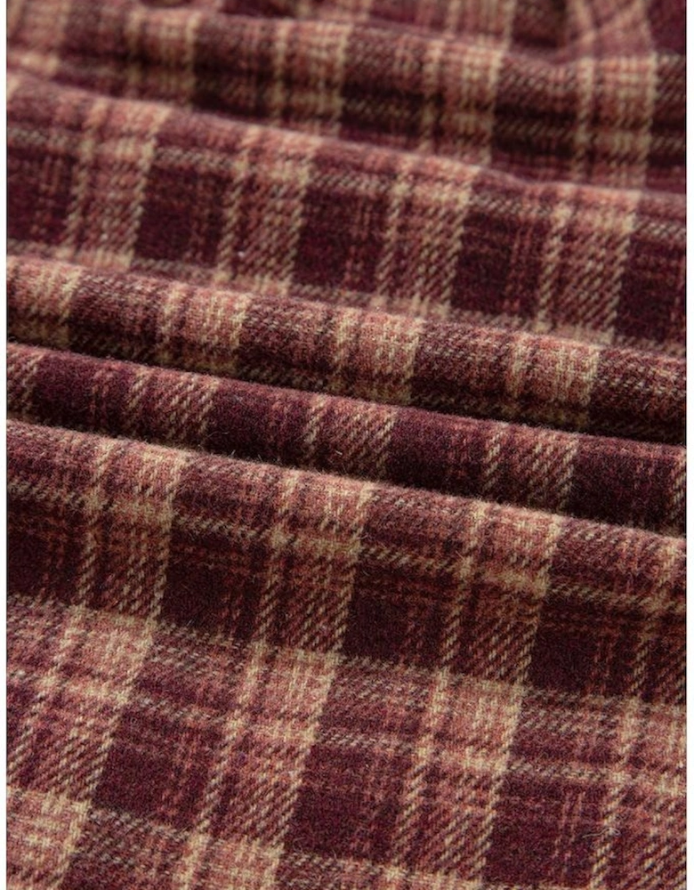 Moss Green Vintage Plaid Patchwork Drop Shoulder Sweatshirt