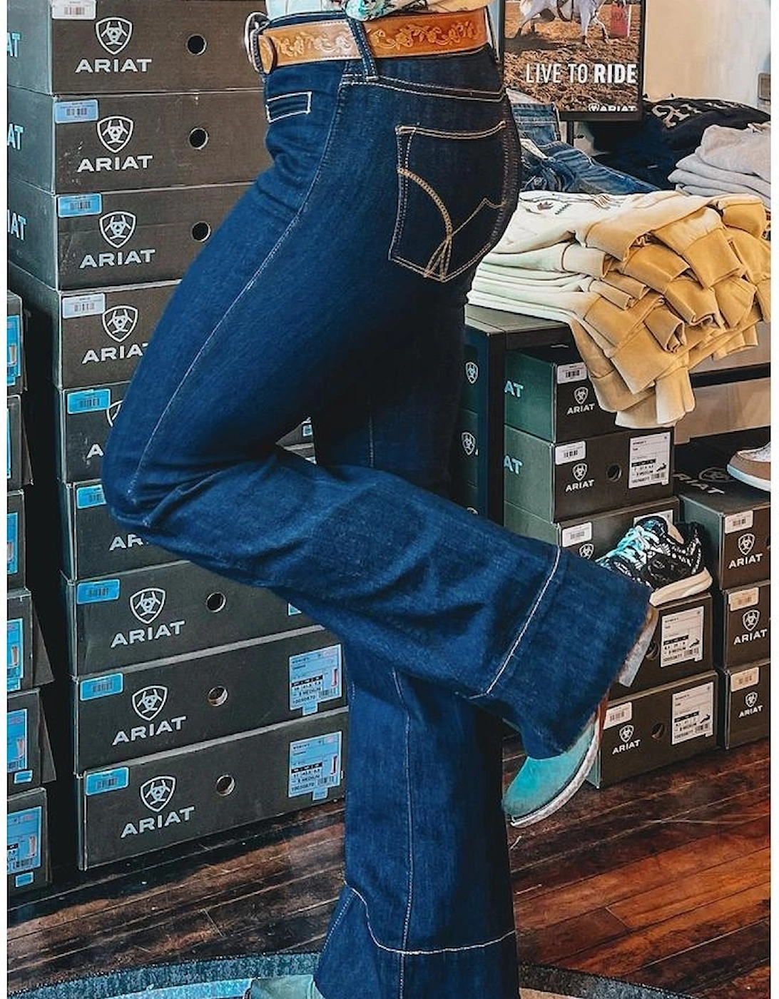 Sail Blue Center Seam Deep Wash Straight Jeans, 16 of 15