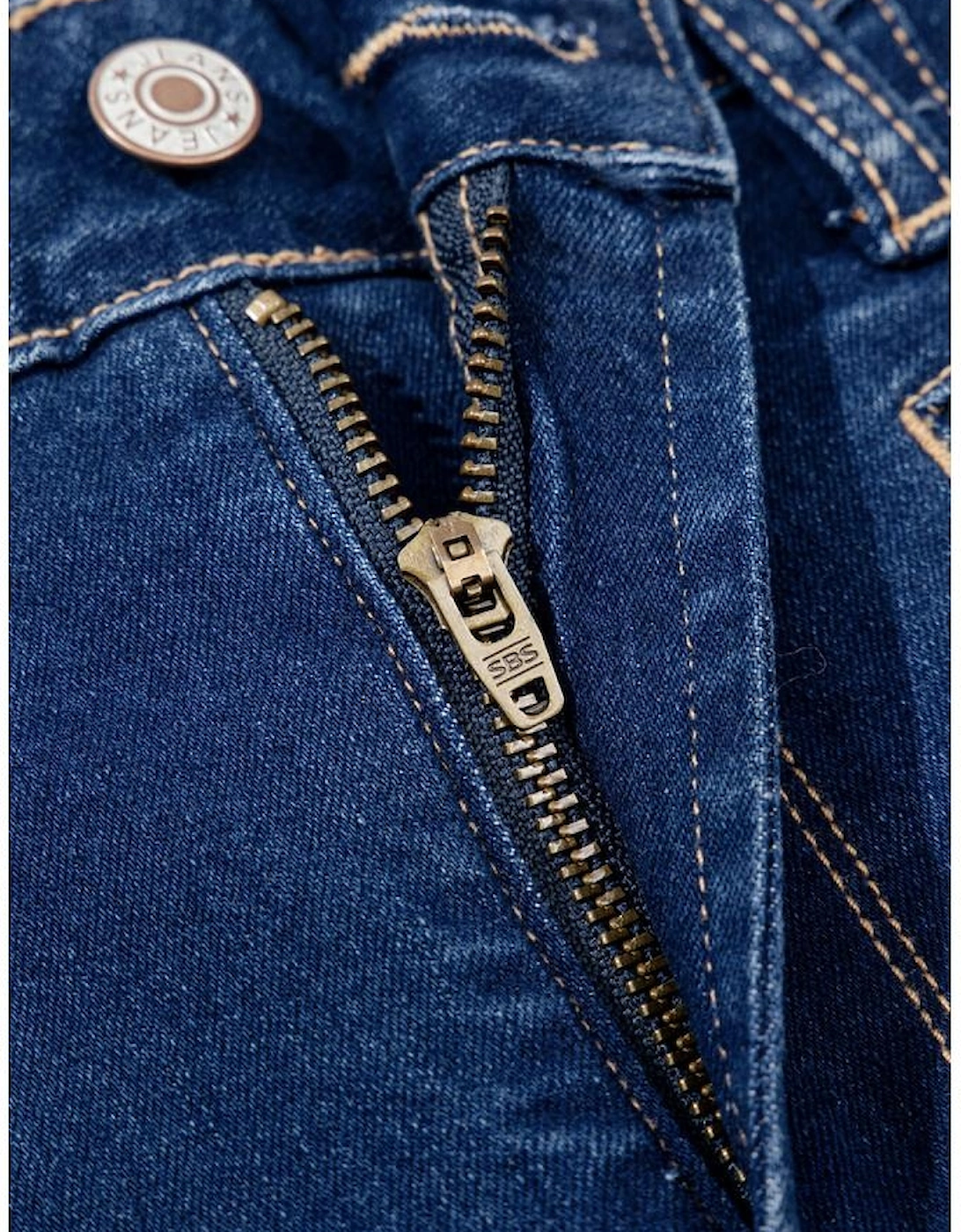 Sail Blue Center Seam Deep Wash Straight Jeans