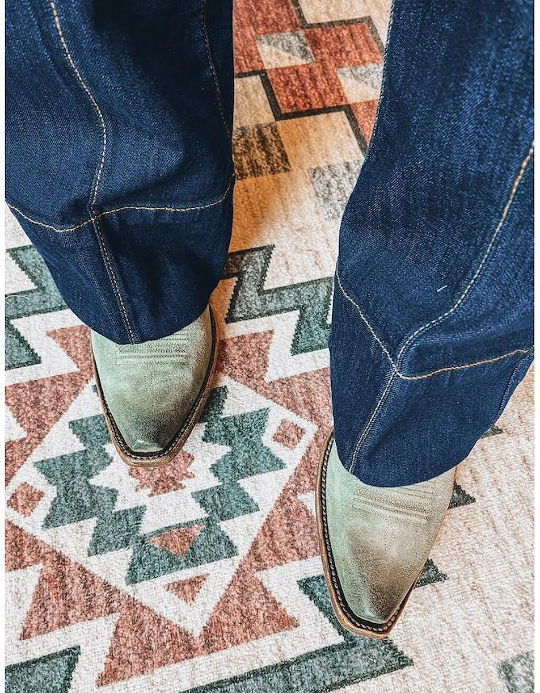 Sail Blue Center Seam Deep Wash Straight Jeans