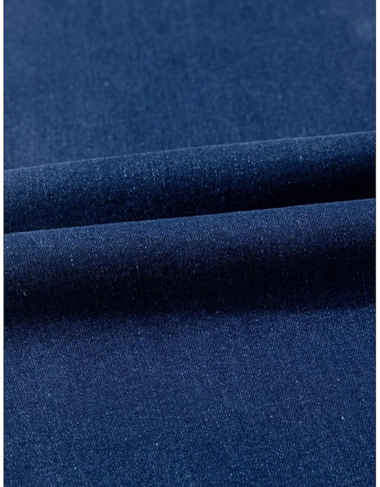 Sail Blue Center Seam Deep Wash Straight Jeans