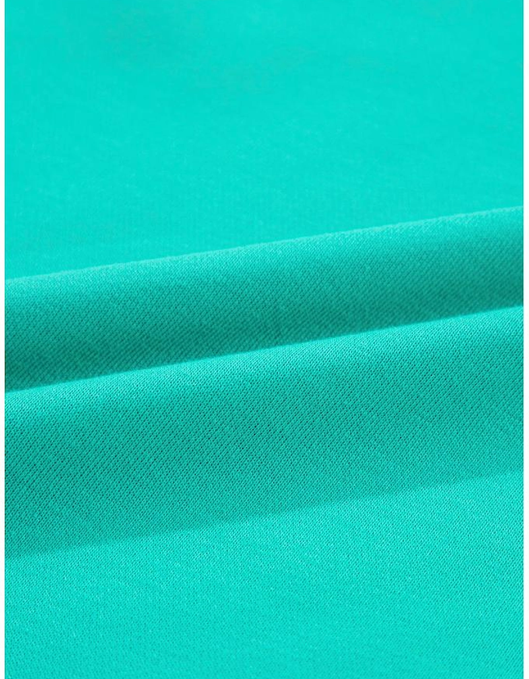 Aruba Blue Plaid Vintage Paisley Patchwork Long Sleeve Raglan Top