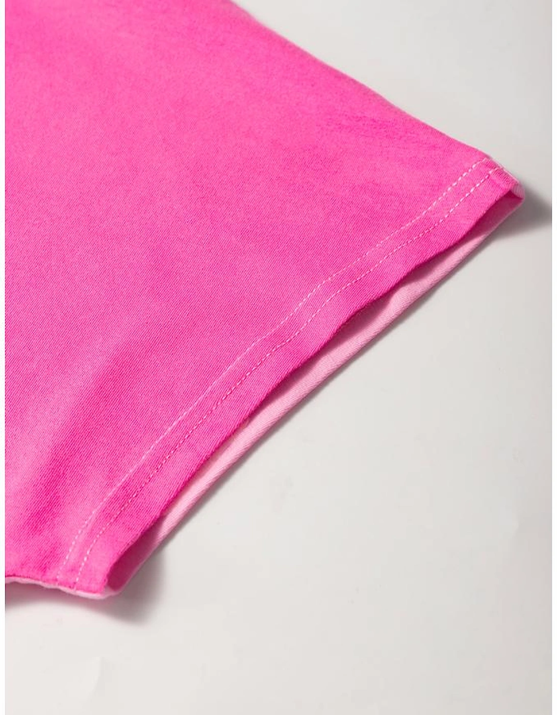 Bright Pink Colorblock Patchwork Short Sleeve Buttons Plus Size Henley Top