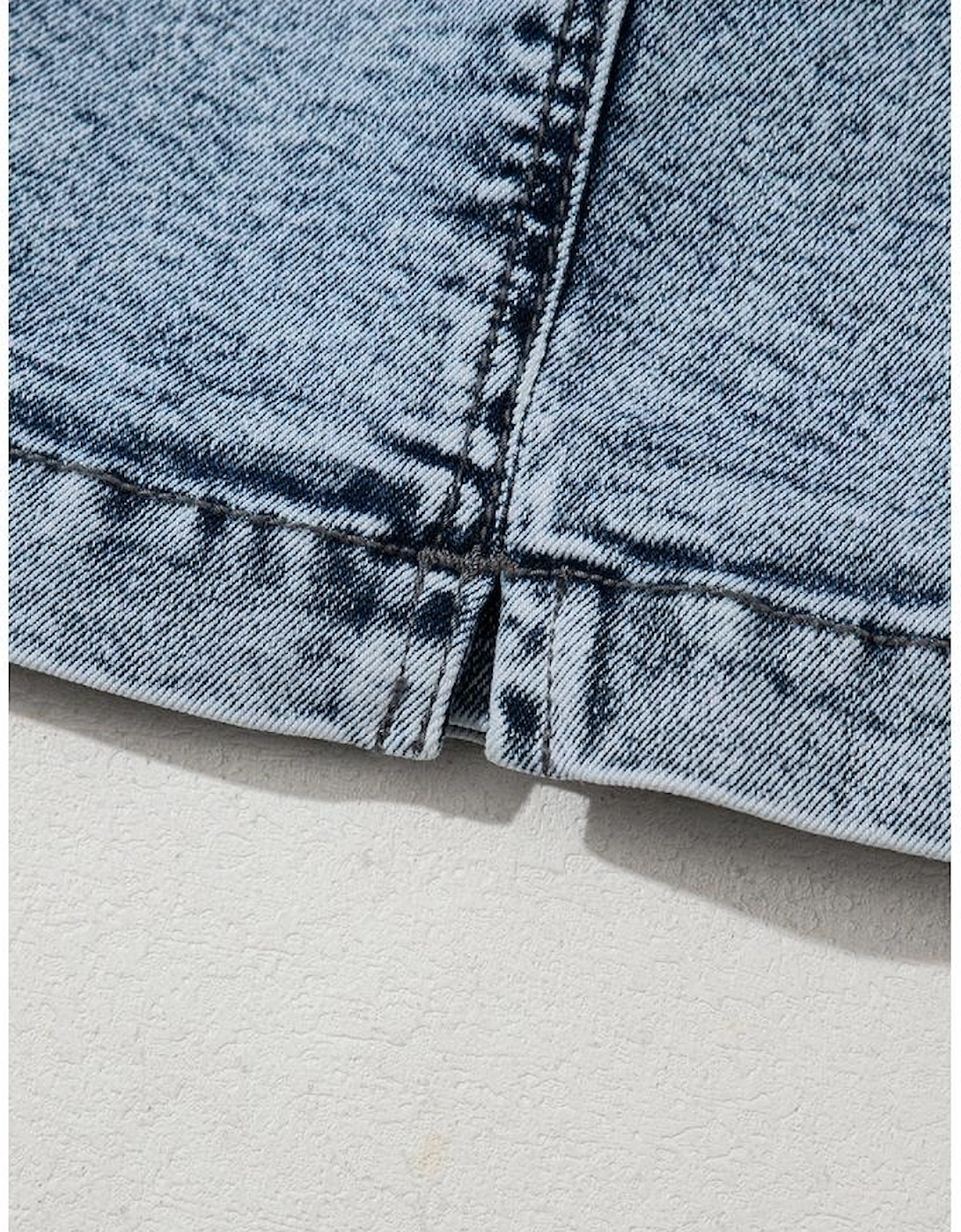 Dusk Blue Drawstring High Waist Pocketed Denim Shorts