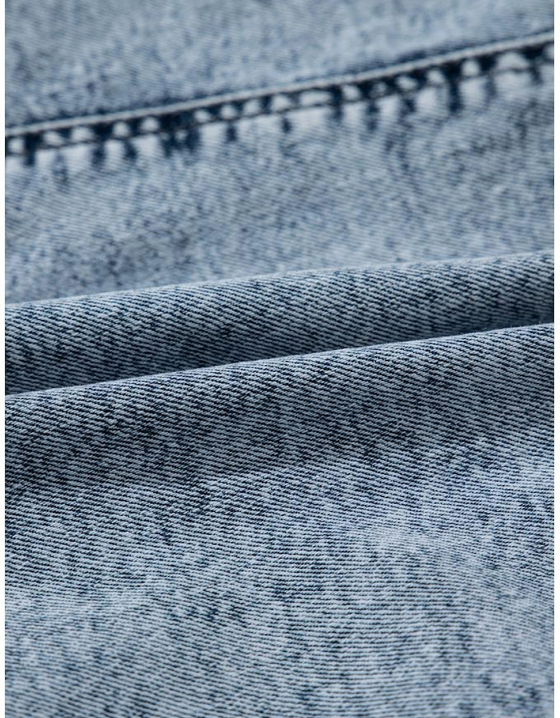 Dusk Blue Drawstring High Waist Pocketed Denim Shorts