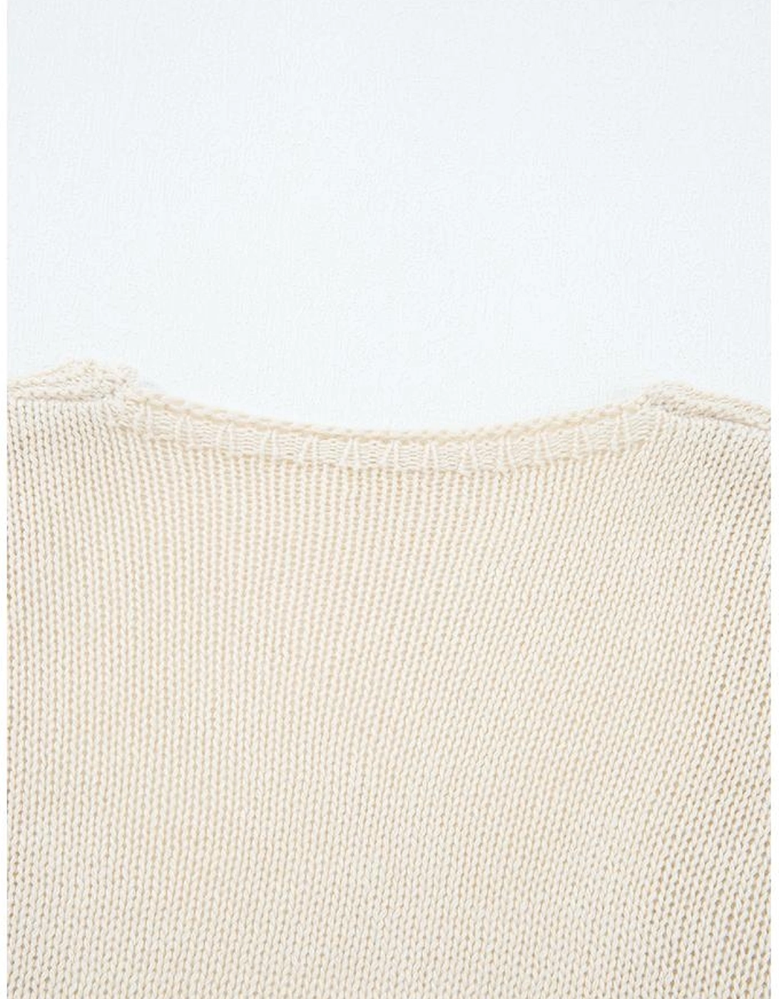 Smoke Gray Solid Color Hollowed Knit Open Front Cardigan Sweater