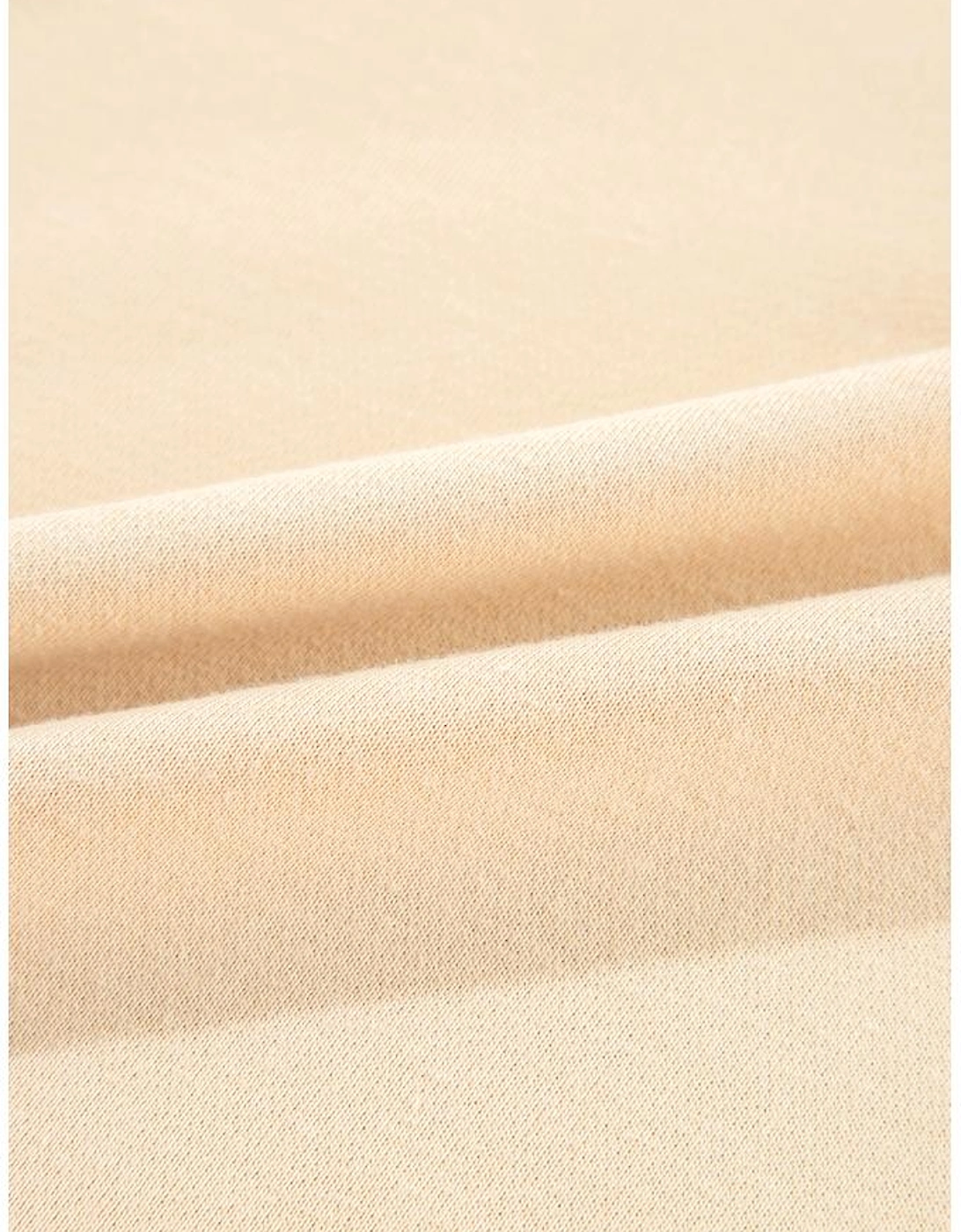 Light French Beige Striped Colorblock Patchwork Collar Sweatshirt