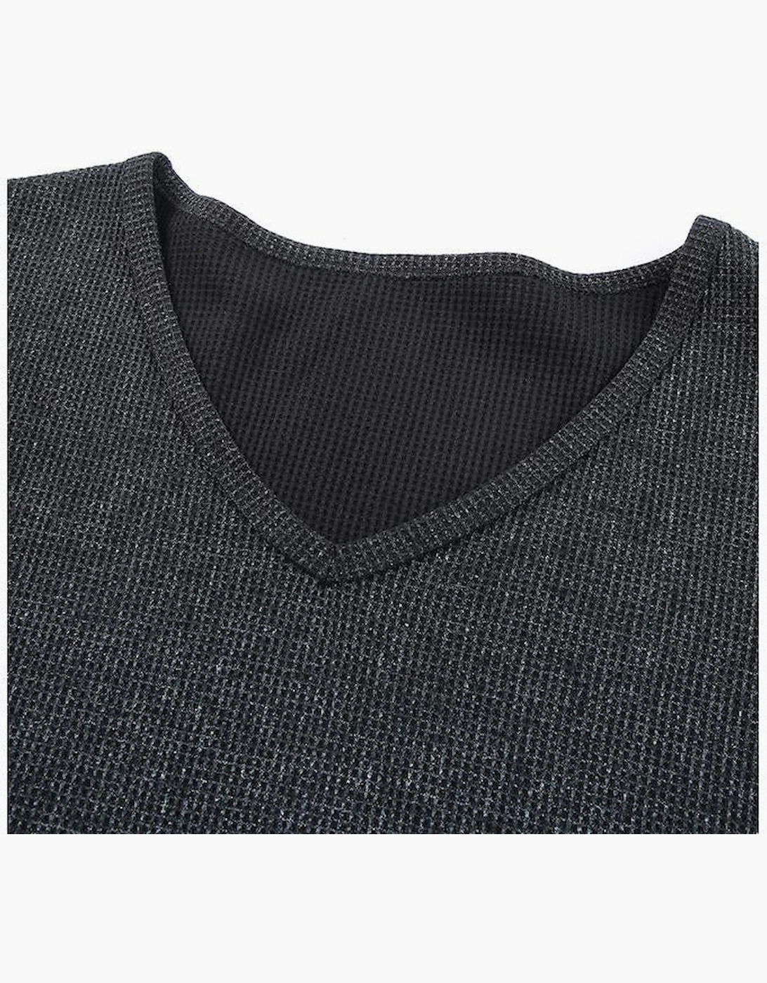 Gray High Low Cuffed Tee