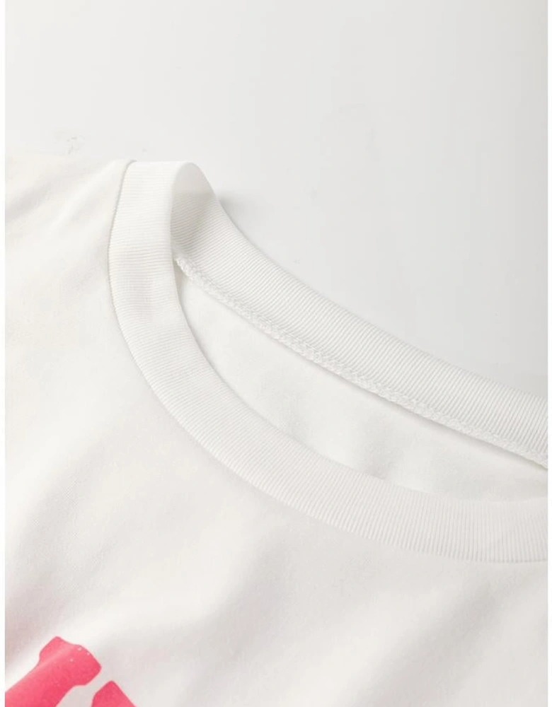 White FLOWER MARKET Graphic T Shirt