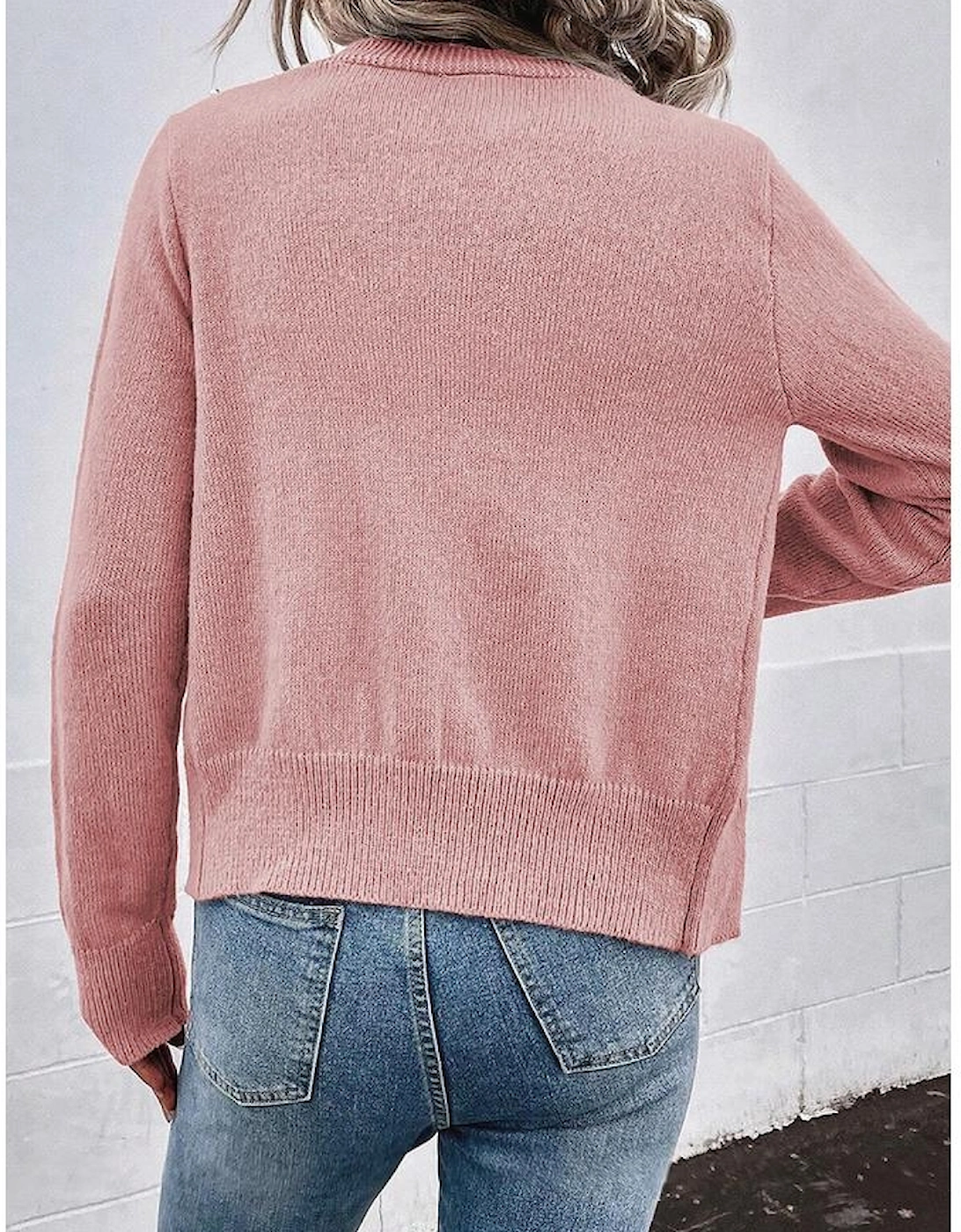 Sepia Rose Textured Knit Pearl Beaded Button Up Cardigan, 12 of 11