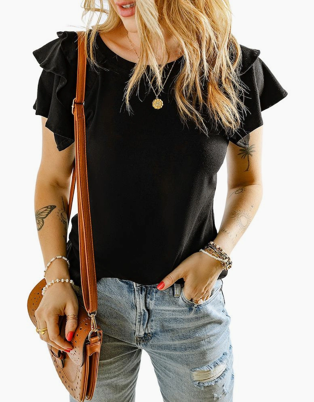 Azura Exchange Womens Casual Short Sleeve TShirt Top