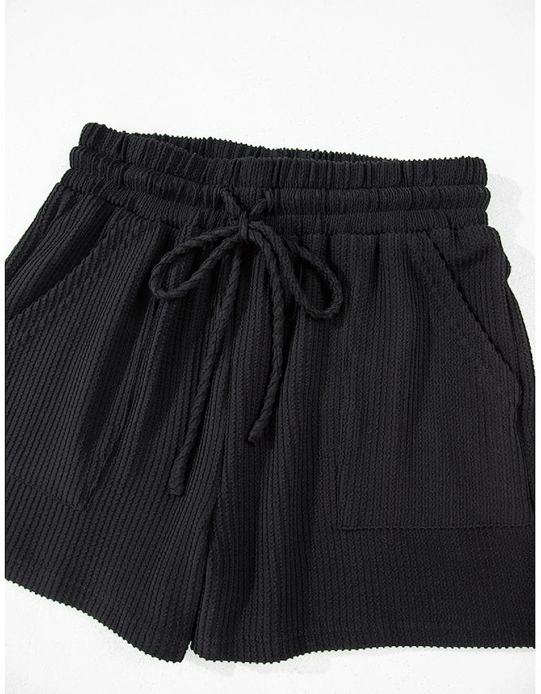 Black Corded MERRY Graphic Long Sleeve Top and Shorts Set