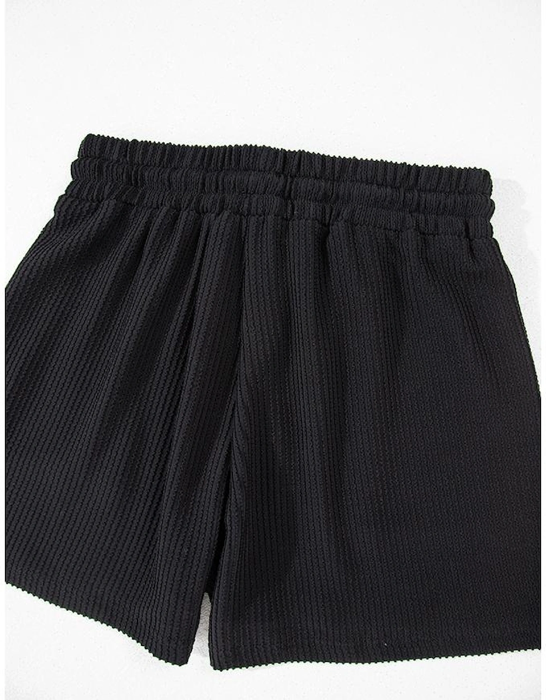 Black Corded MERRY Graphic Long Sleeve Top and Shorts Set