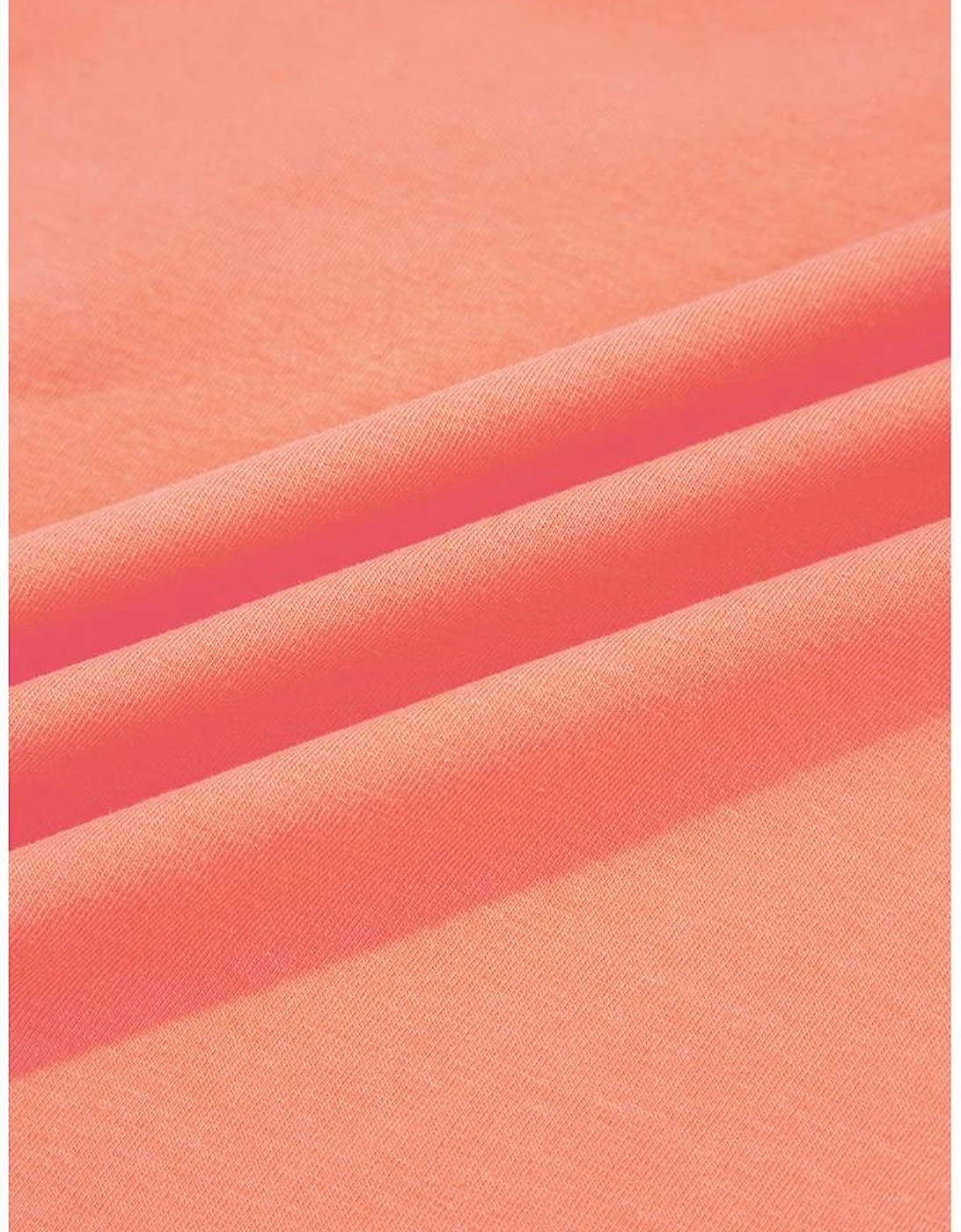 Grapefruit Orange Plaid Waffle Flower Patchwork Bracelet Sleeve Top