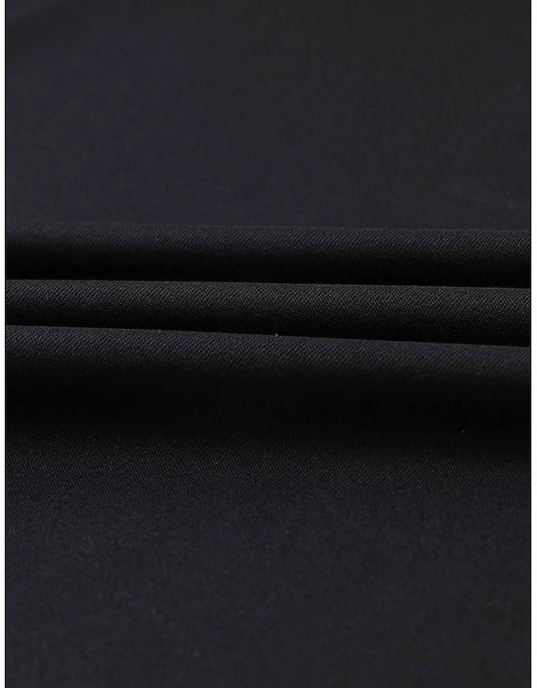 Black Ruffled Sleeve Wrap V Neck Midi Dress