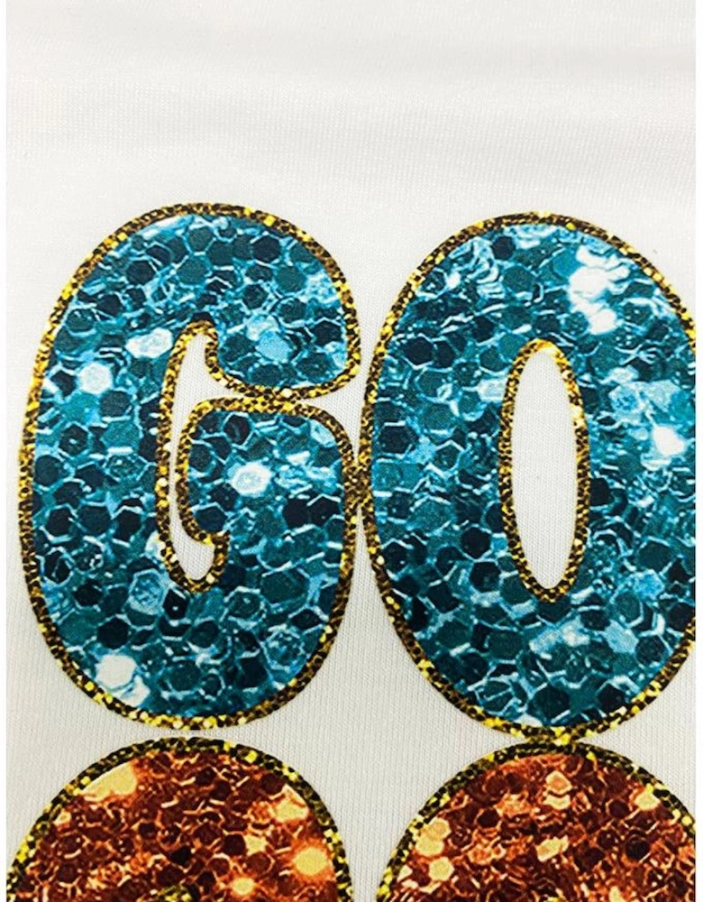 White Heat Transfer GOBBLE Graphic Crewneck Thanksgiving T Shirt