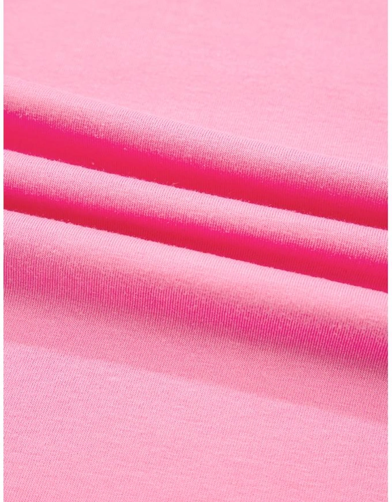 Bonbon Corded Patchwork Pocketed Plus Size T Shirt