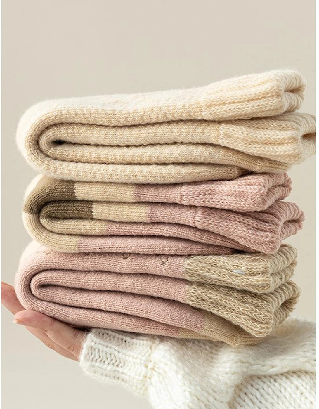 Sage Green Checkered Bowknot Printed Thermal Mid Calf Socks