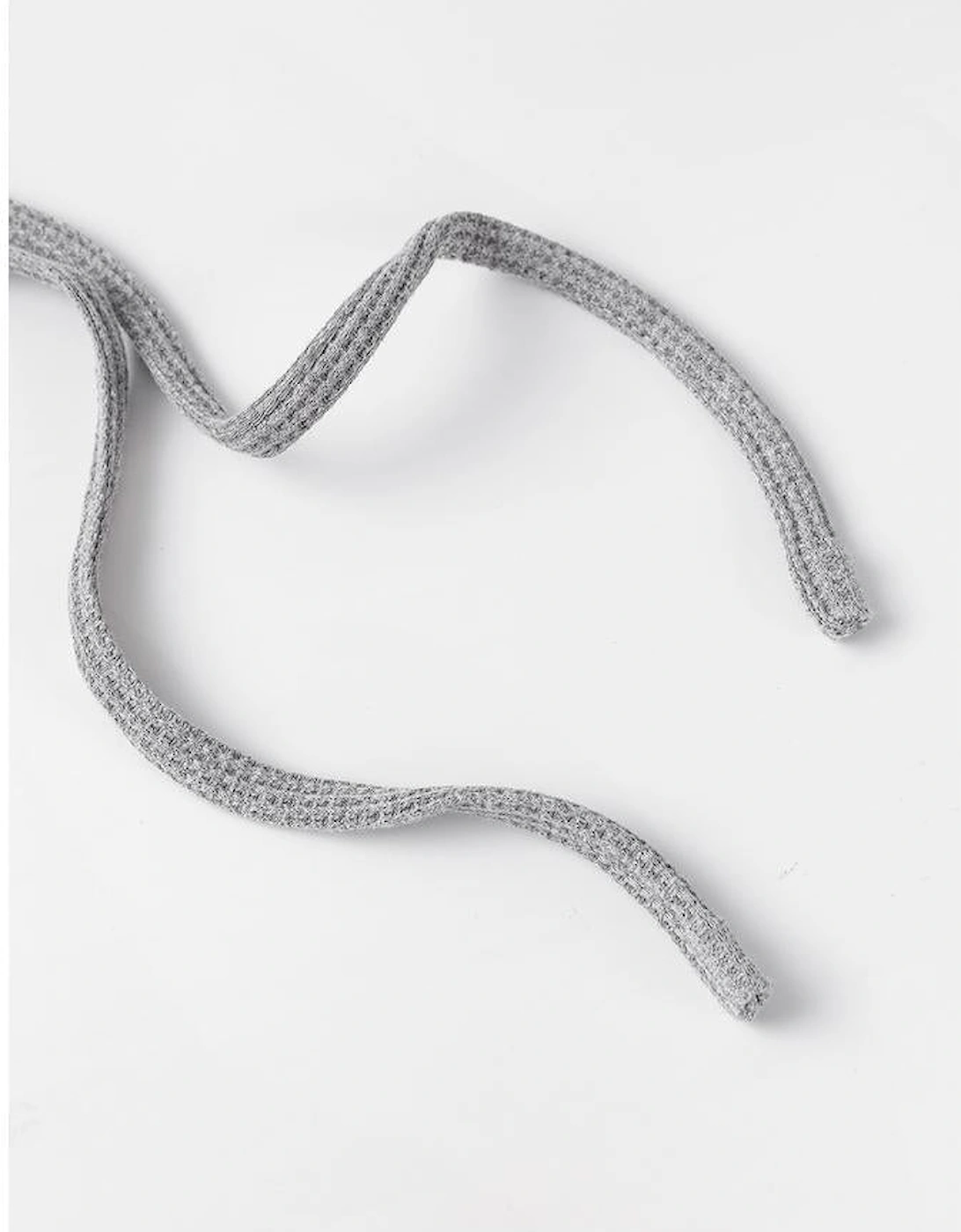 Gray Waffle Knit Fleece Lined High Low Oversized Hoodie