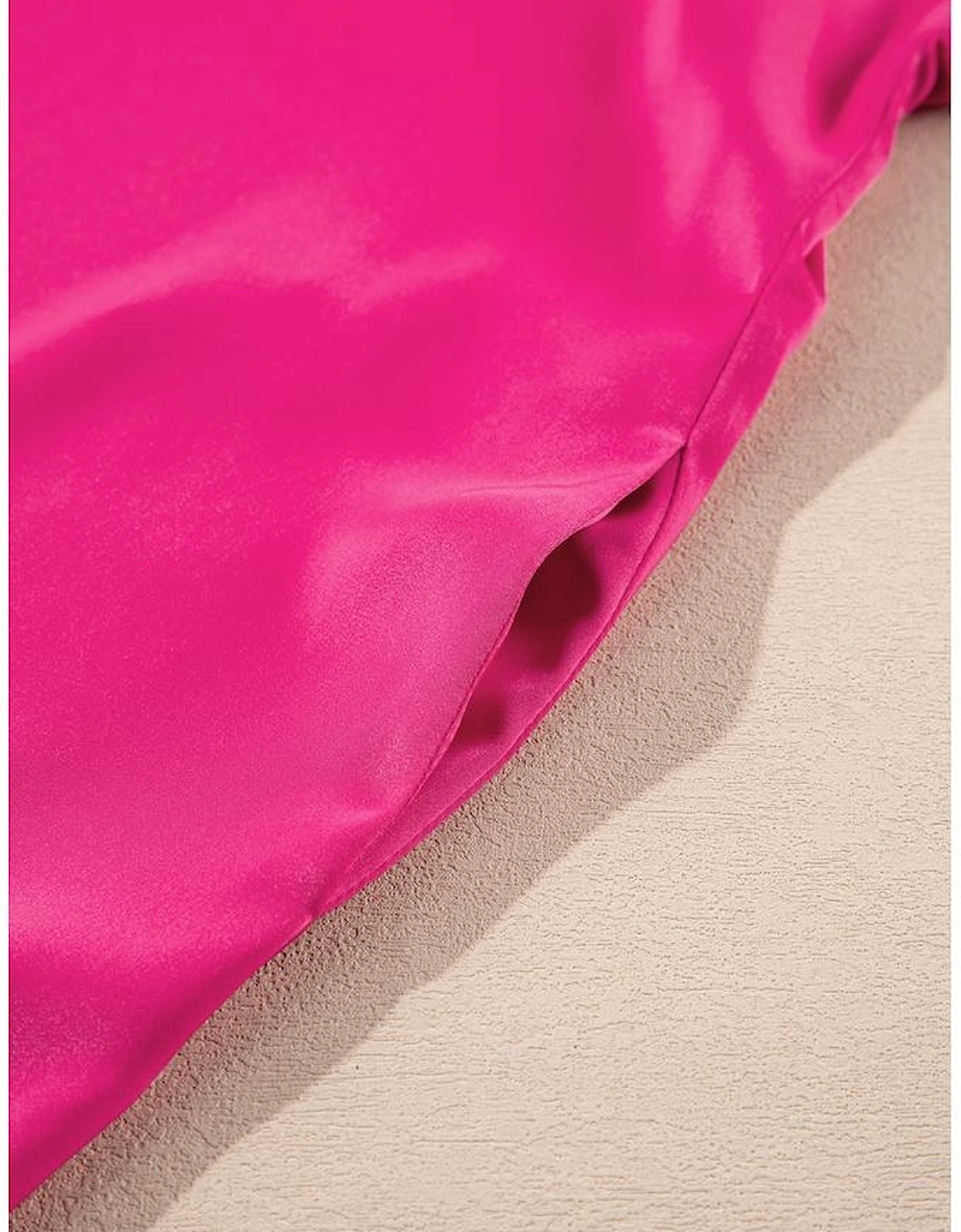 Rose Red Buttoned Collar Shift T-shirt Mini Dress