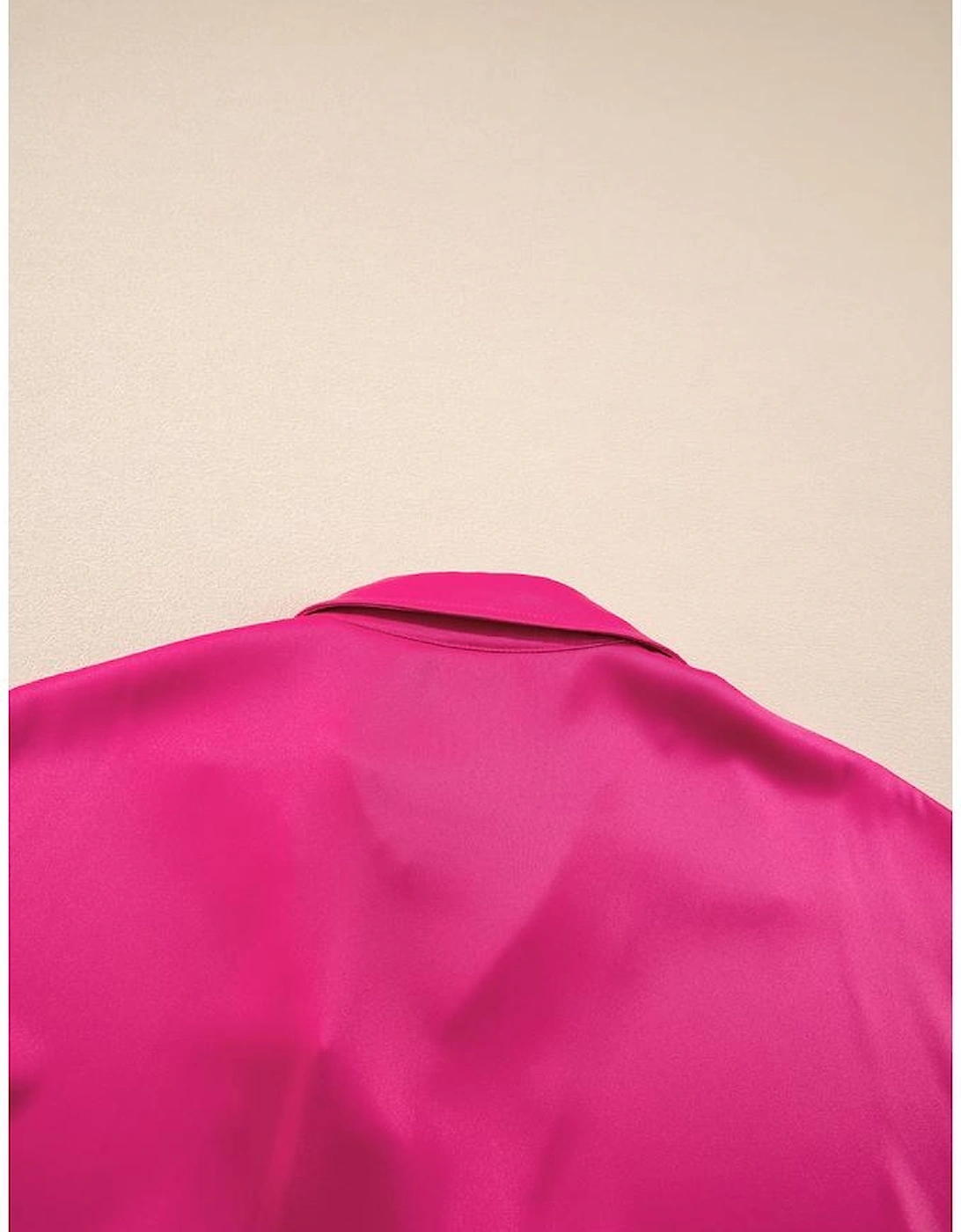 Rose Red Buttoned Collar Shift T-shirt Mini Dress