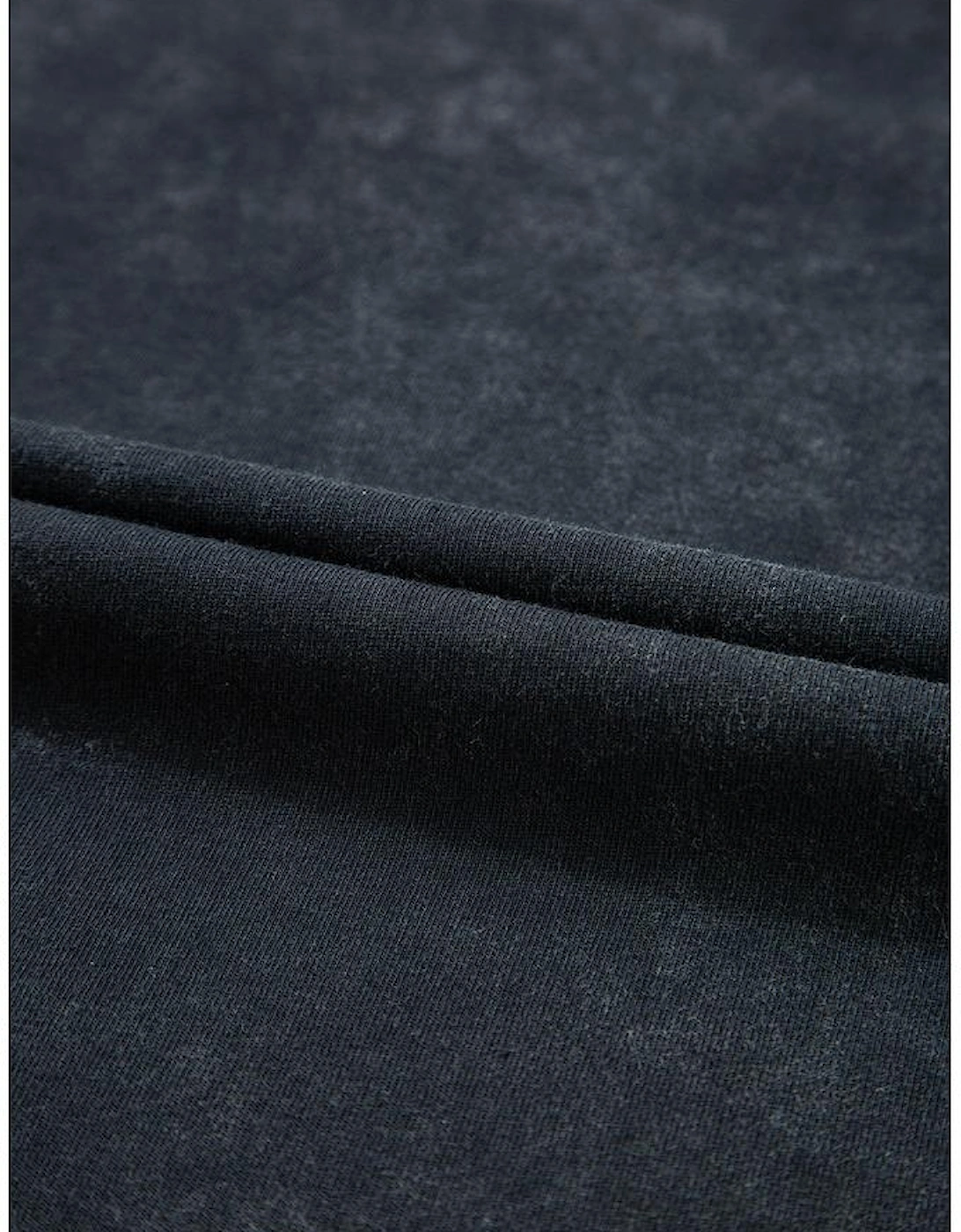 Black Western HOWDY Steer Head Print Side Slits Loose Fit T Shirt