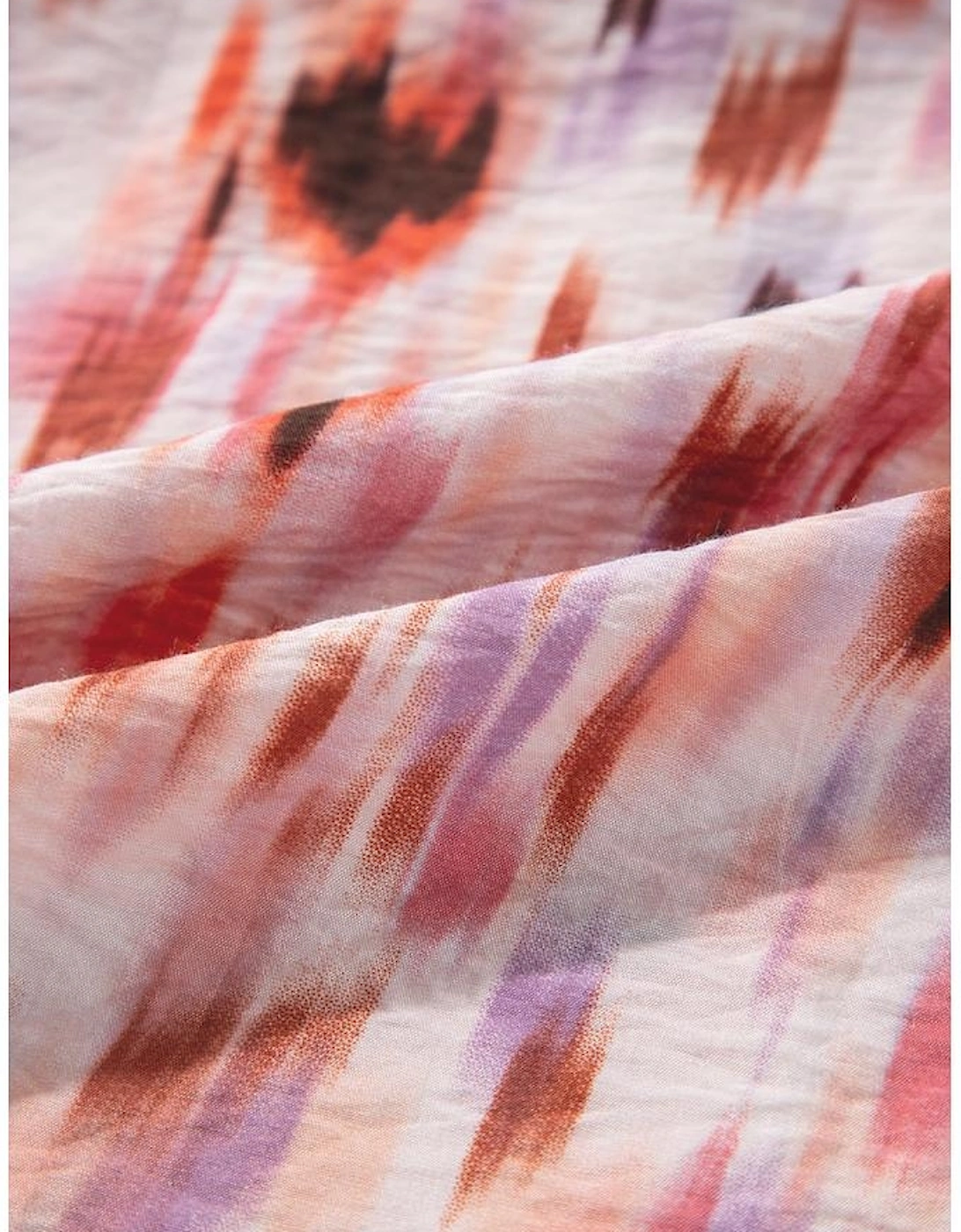 Pink Abstract Printed Flutter Sleeve Daring Cutout Long Dress