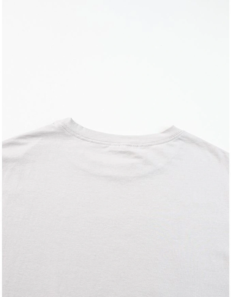 Gray Rock & Roll Graphic Distressed Vintage Tee