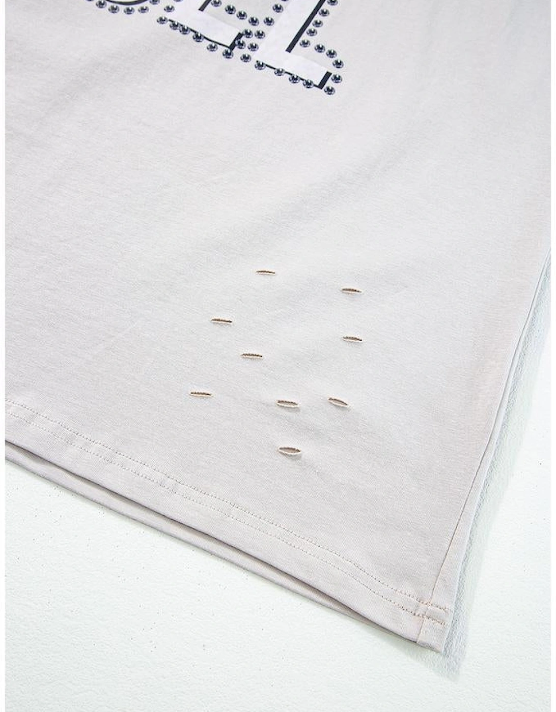 Gray Rock & Roll Graphic Distressed Vintage Tee