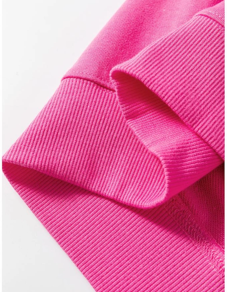 Rose Red Floral MAMA Embroidered Graphic Pullover Sweatshirt