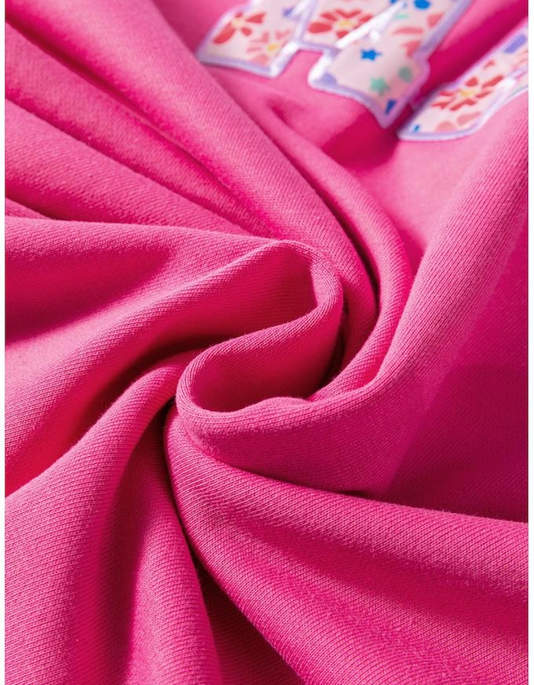 Rose Red Floral MAMA Embroidered Graphic Pullover Sweatshirt