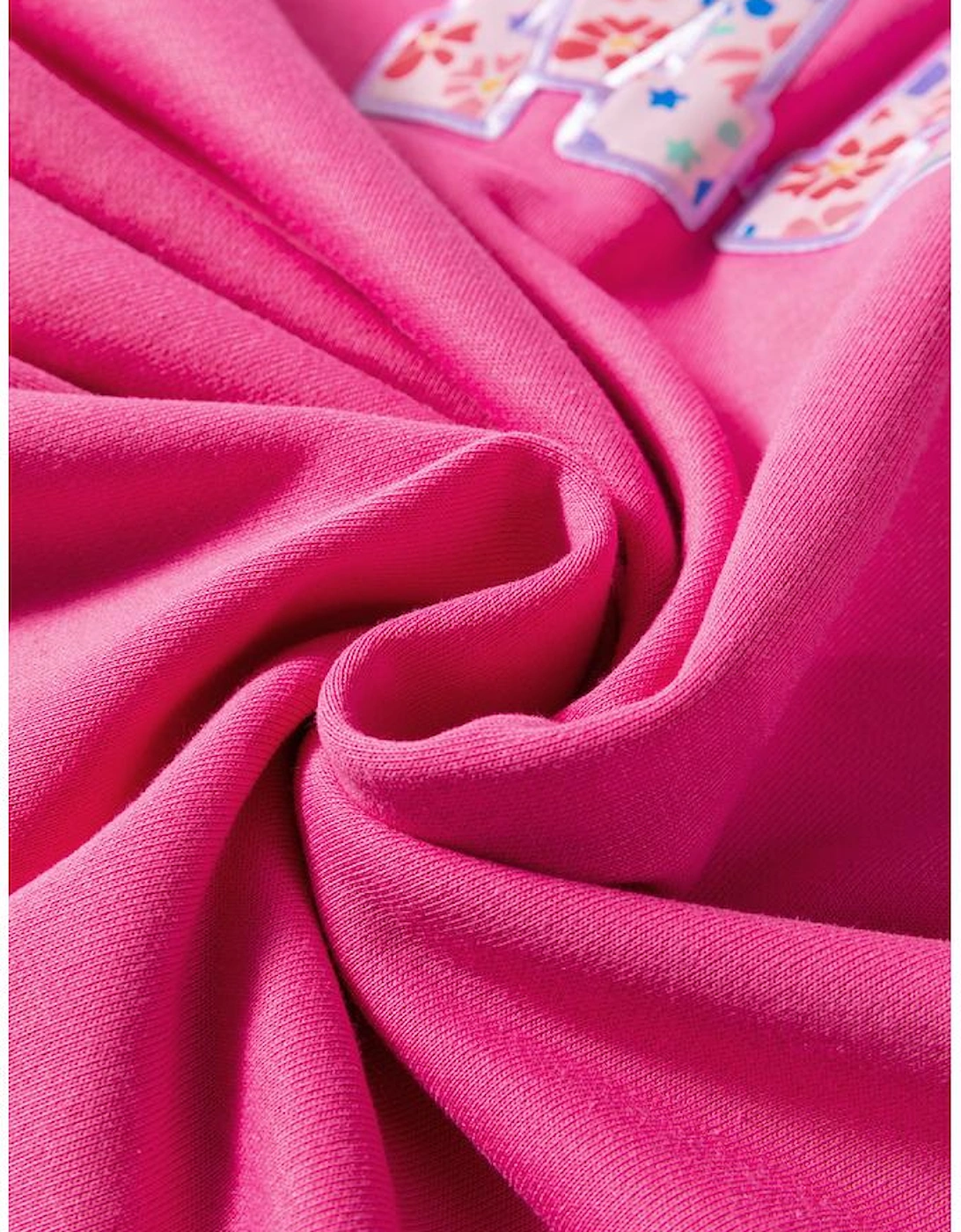 Rose Red Floral MAMA Embroidered Graphic Pullover Sweatshirt