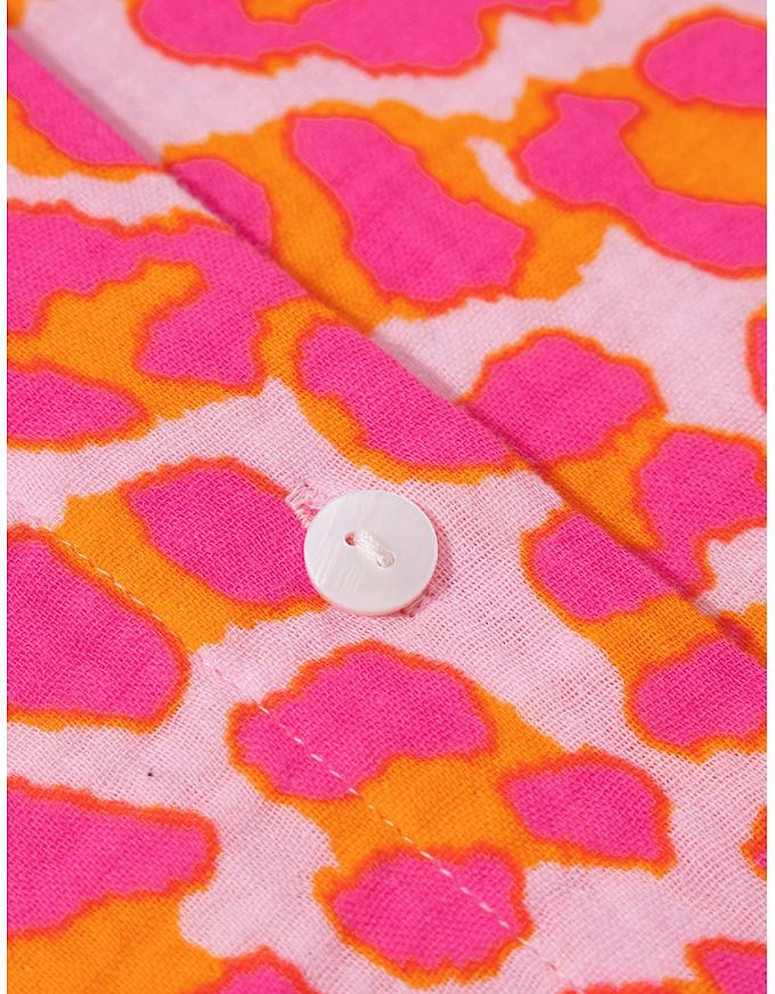 Rose Leopard Printed Button Up Loose Shirt, 16 of 15