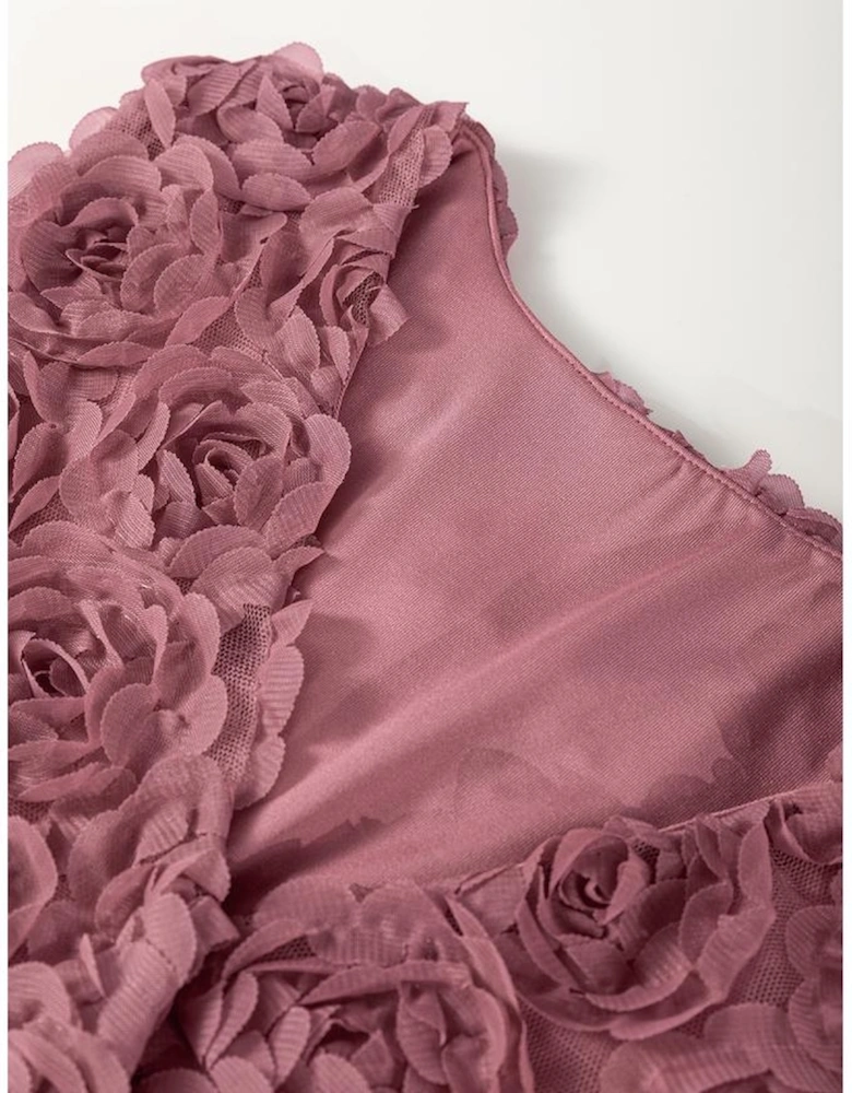 Heather Floral Textured V Neck Wrapped Sleeveless Bodysuit