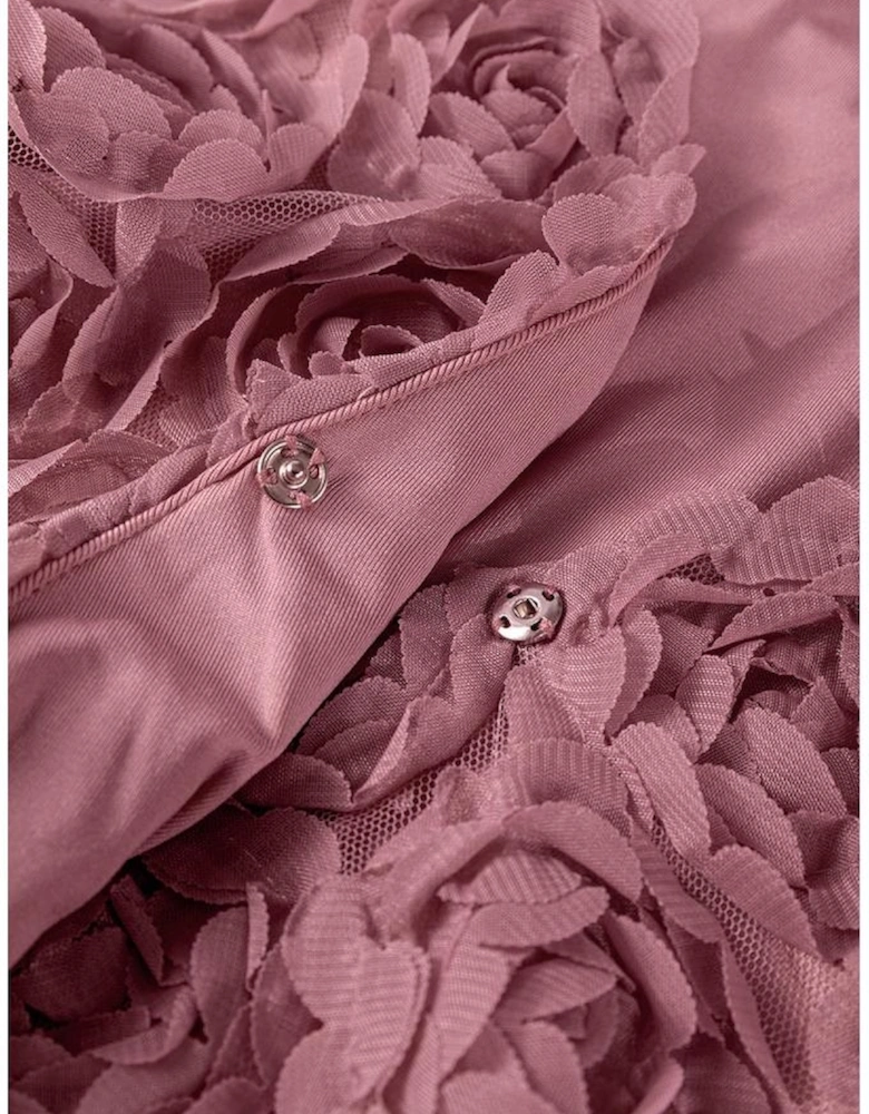 Heather Floral Textured V Neck Wrapped Sleeveless Bodysuit