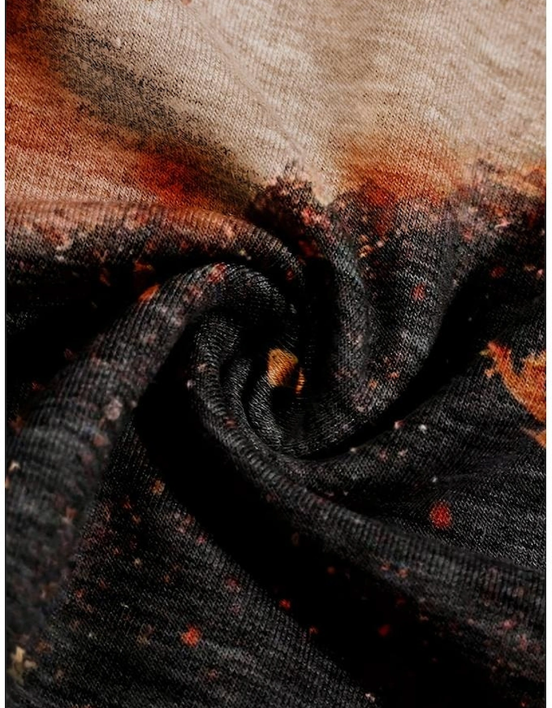 Gold Flame It's Fall Yall Halloween Pumpkin Graphic Bleached Top