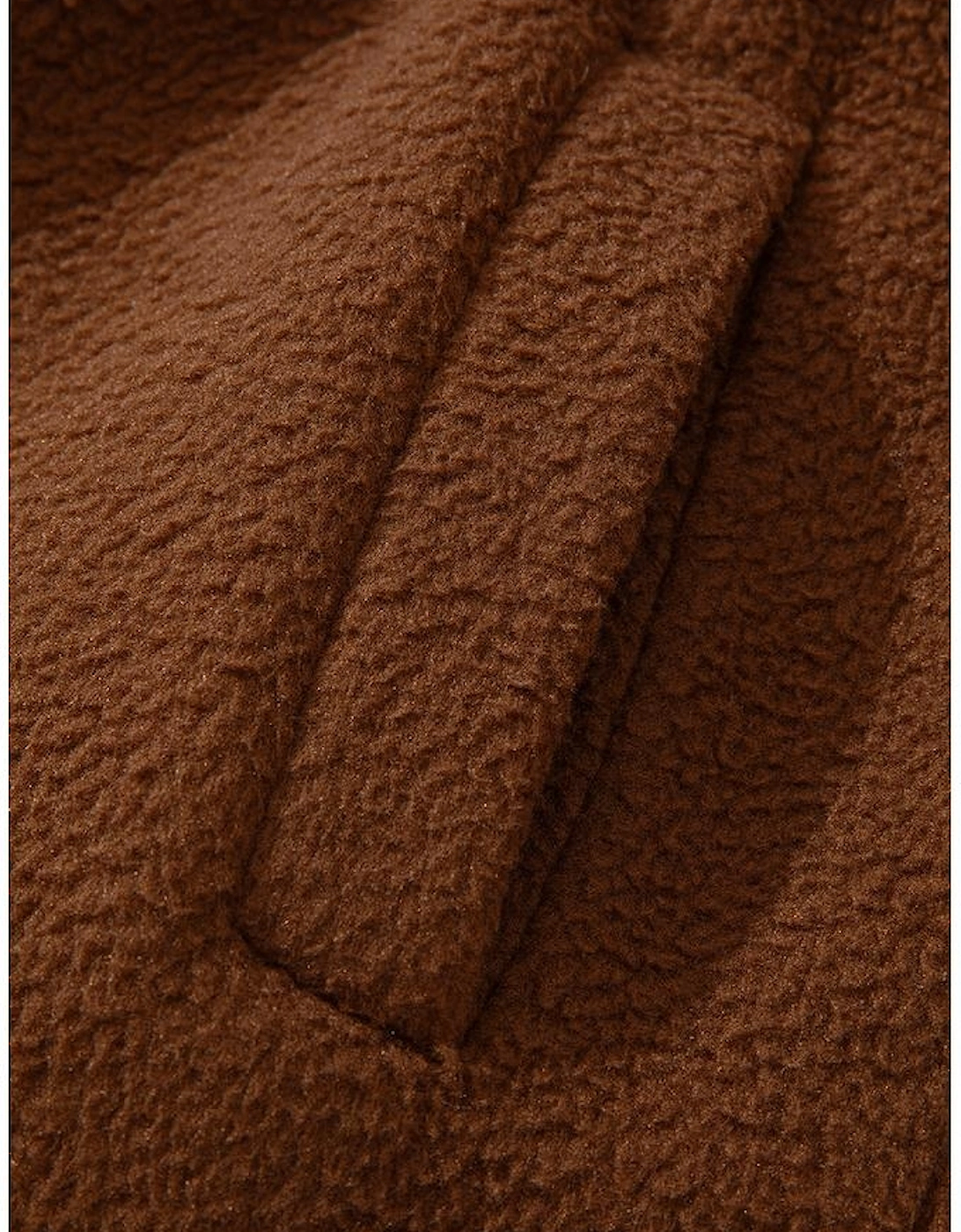 Brown Half Zip Fleece Pullover Sweatshirt