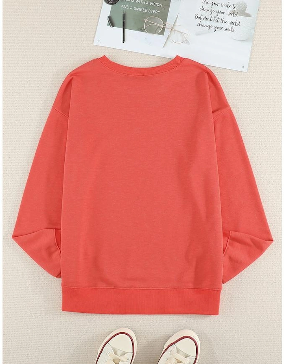 Plain Crew Neck Pullover Sweatshirt
