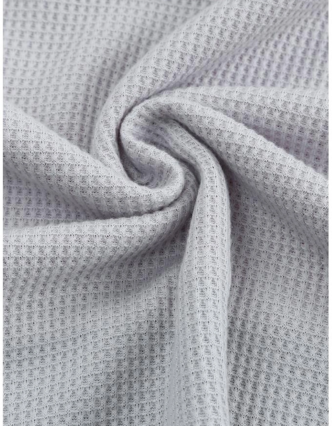 Red Wild Leopard Contrast Sleeve Colorblock Waffle Knit Top