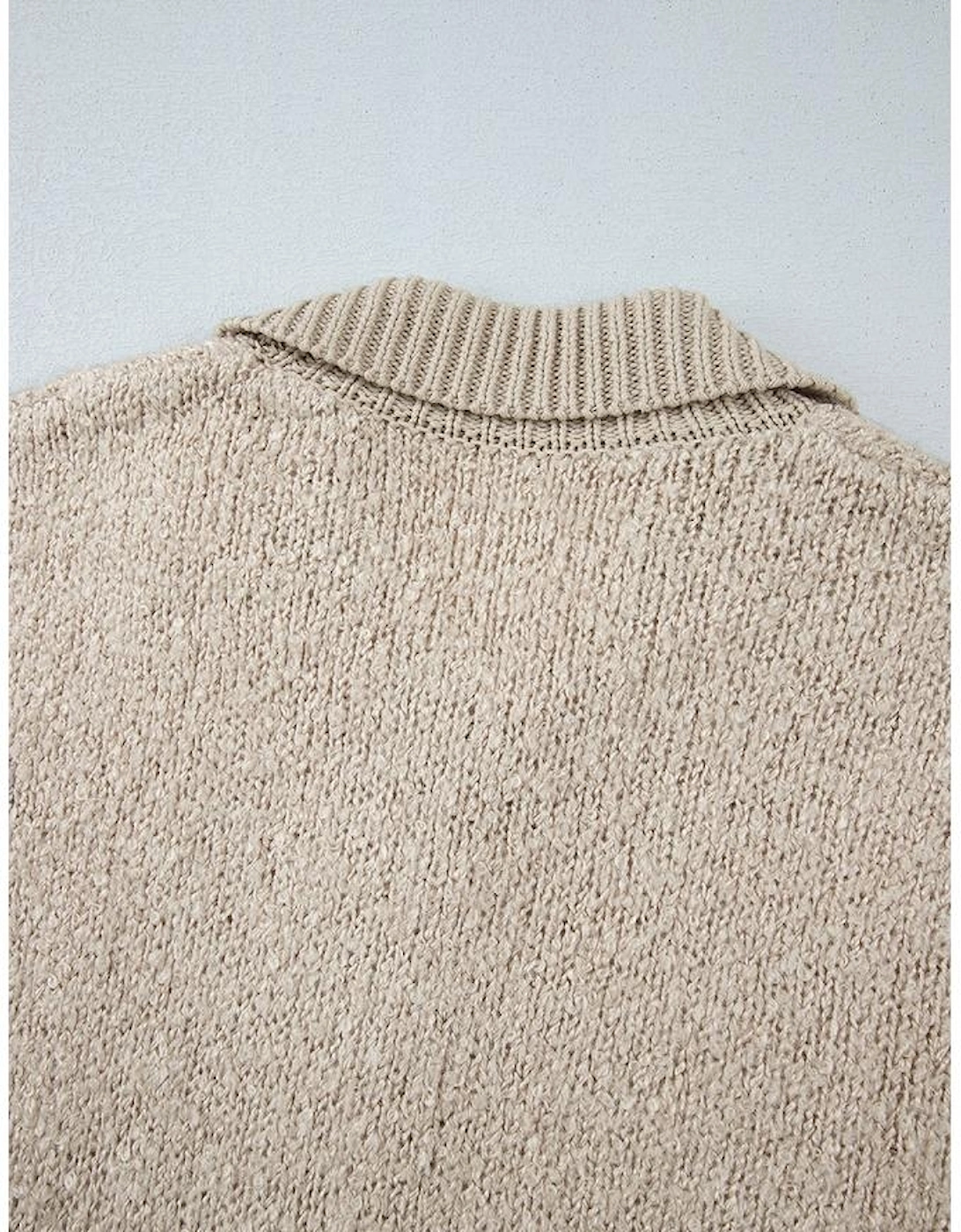 Jet Stream Collared Drop Shoulder Button Up Cardigan with Pocket