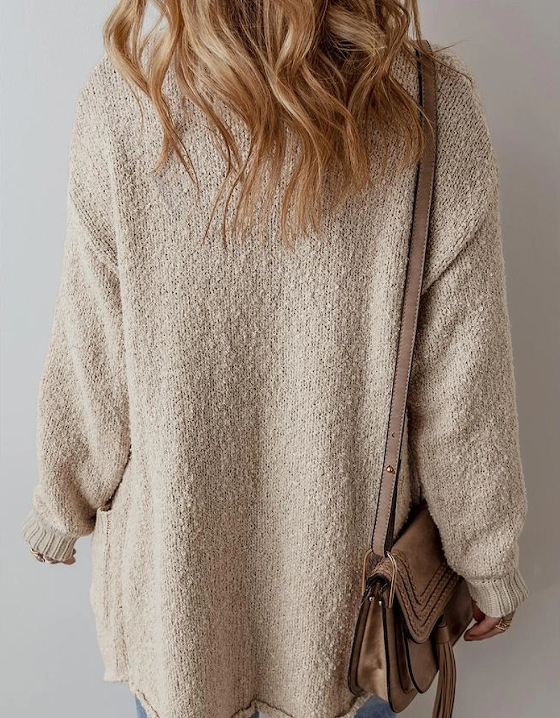 Jet Stream Collared Drop Shoulder Button Up Cardigan with Pocket