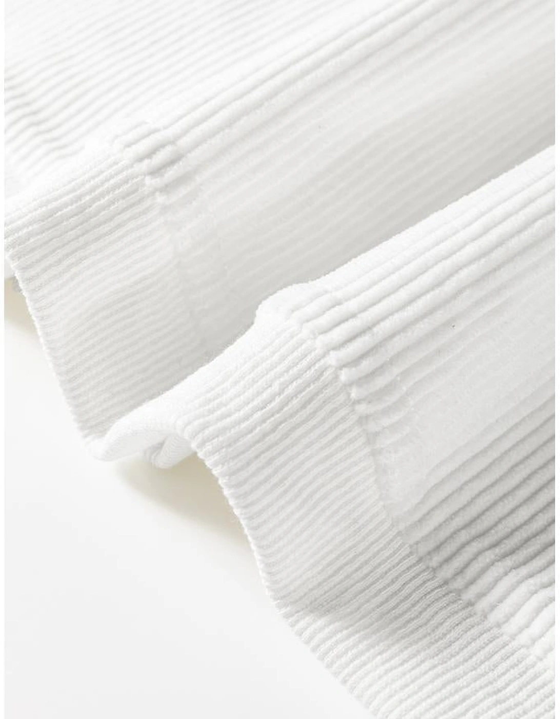 White JOY to the world Ribbed Crewneck Pullover Sweatshirt