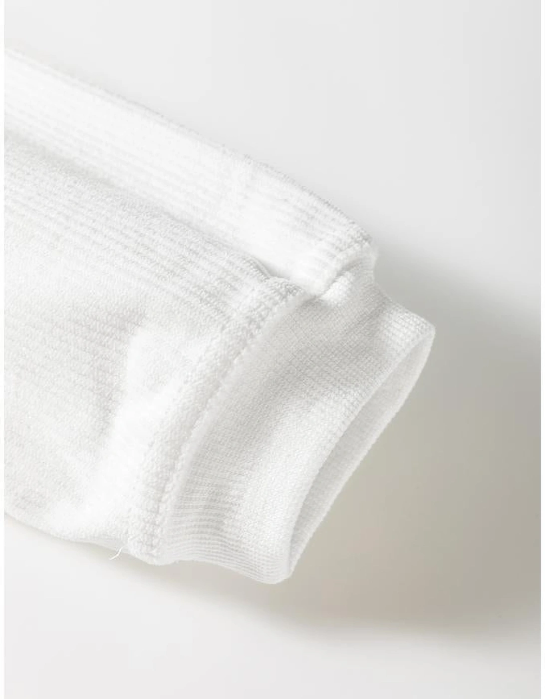 White JOY to the world Ribbed Crewneck Pullover Sweatshirt